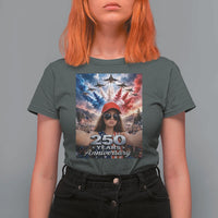 Funny Doll Face Meme 4th Of July T Shirt For Women USA Freedom Jet Fighter Graphic