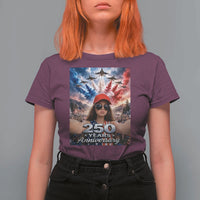 Funny Doll Face Meme 4th Of July T Shirt For Women USA Freedom Jet Fighter Graphic