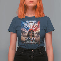 Funny Doll Face Meme 4th Of July T Shirt For Women USA Freedom Jet Fighter Graphic