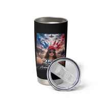 Funny Doll Face Meme 4th Of July Tumbler Cup USA Freedom Jet Fighter Graphic