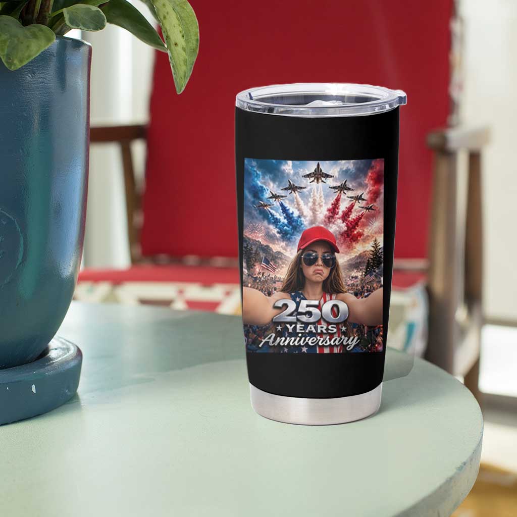 Funny Doll Face Meme 4th Of July Tumbler Cup USA Freedom Jet Fighter Graphic