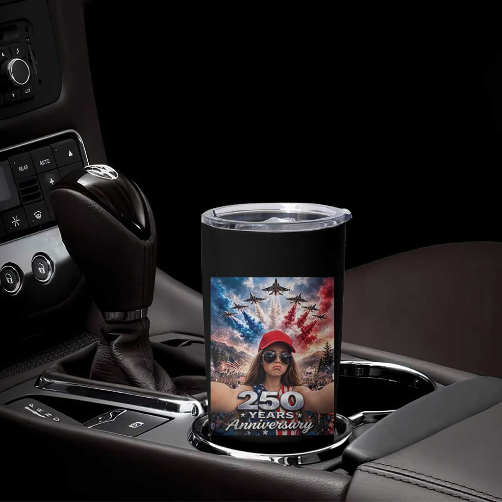 Funny Doll Face Meme 4th Of July Tumbler Cup USA Freedom Jet Fighter Graphic