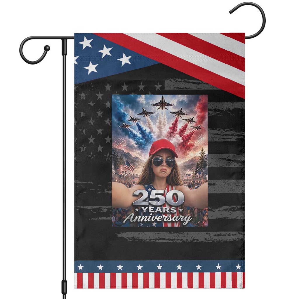 Funny Doll Face Meme 4th Of July Patriotic Garden Flag USA Freedom Jet Fighter Graphic