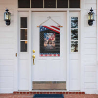 Funny Doll Face Meme 4th Of July Patriotic Garden Flag USA Freedom Jet Fighter Graphic