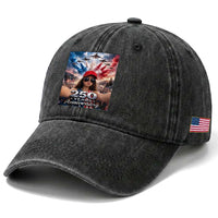 Funny Doll Face Meme 4th Of July Washed Cotton Baseball Cap USA Freedom Jet Fighter Graphic