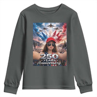 Funny Doll Face Meme 4th Of July Youth Sweatshirt USA Freedom Jet Fighter Graphic