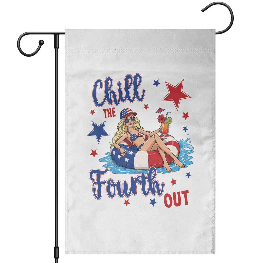Funny Doll Face Meme 4th Of July Garden Flag Chill The Fourth Out