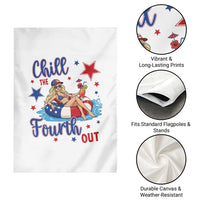 Funny Doll Face Meme 4th Of July Garden Flag Chill The Fourth Out