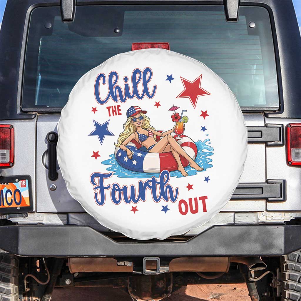 Funny Doll Face Meme 4th Of July Spare Tire Cover Chill The Fourth Out