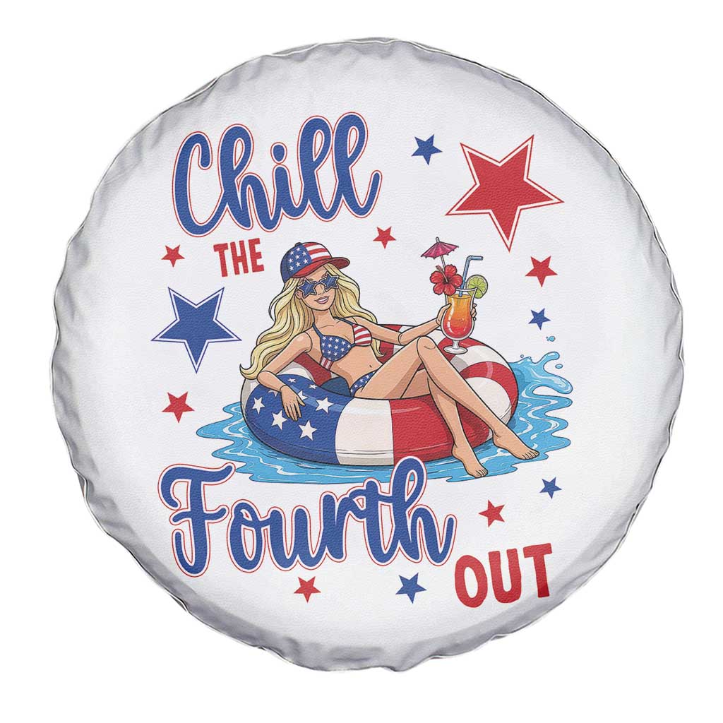 Funny Doll Face Meme 4th Of July Spare Tire Cover Chill The Fourth Out