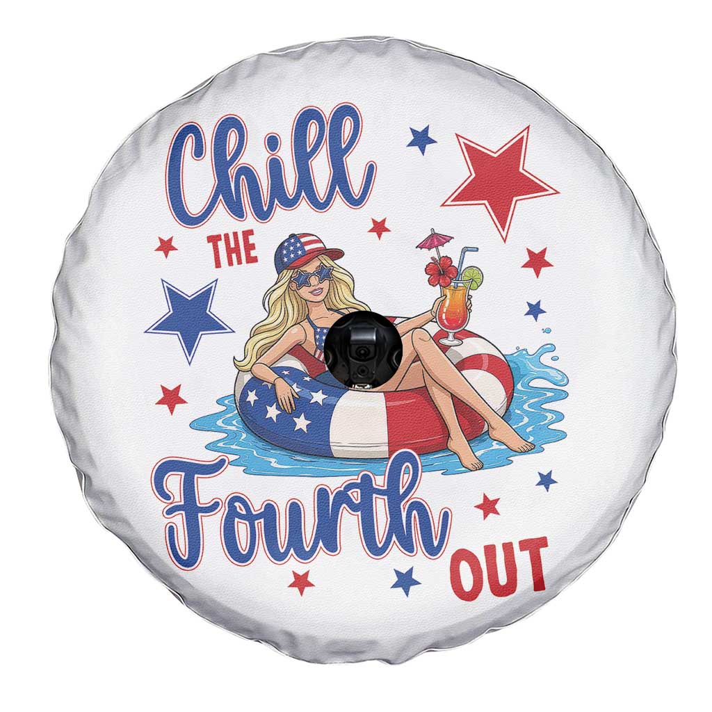 Funny Doll Face Meme 4th Of July Spare Tire Cover Chill The Fourth Out