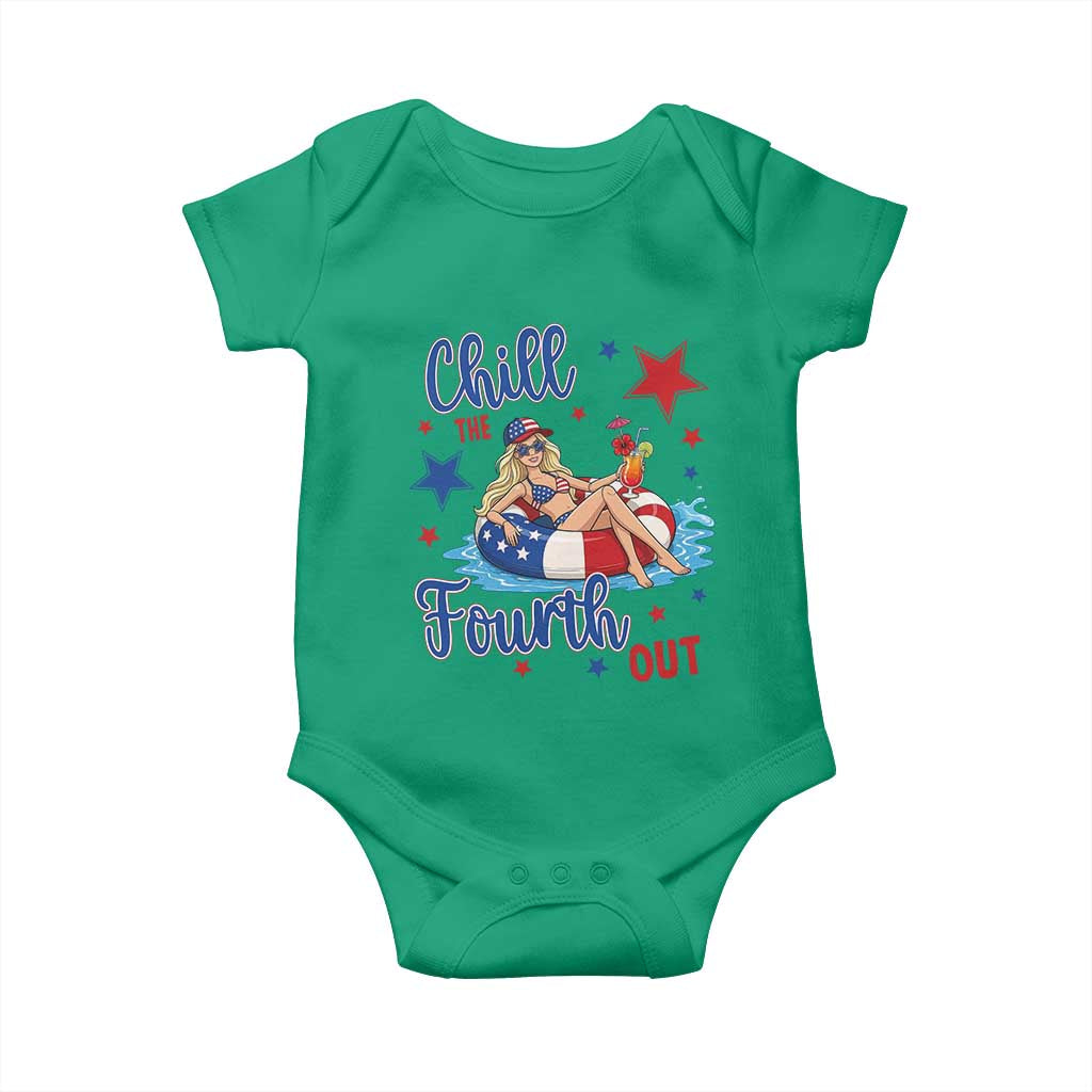 Funny Doll Face Meme 4th Of July Baby Onesie Chill The Fourth Out