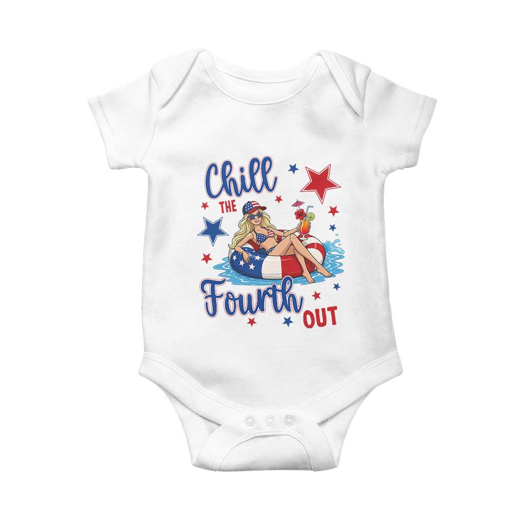 Funny Doll Face Meme 4th Of July Baby Onesie Chill The Fourth Out