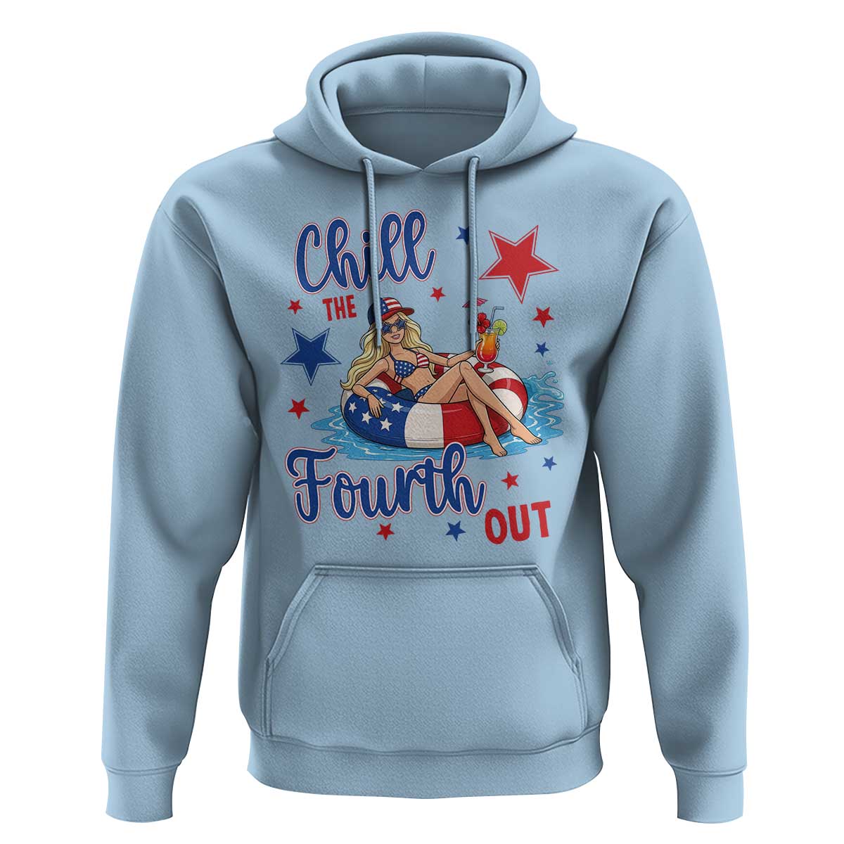 Funny Doll Face Meme 4th Of July Hoodie Chill The Fourth Out
