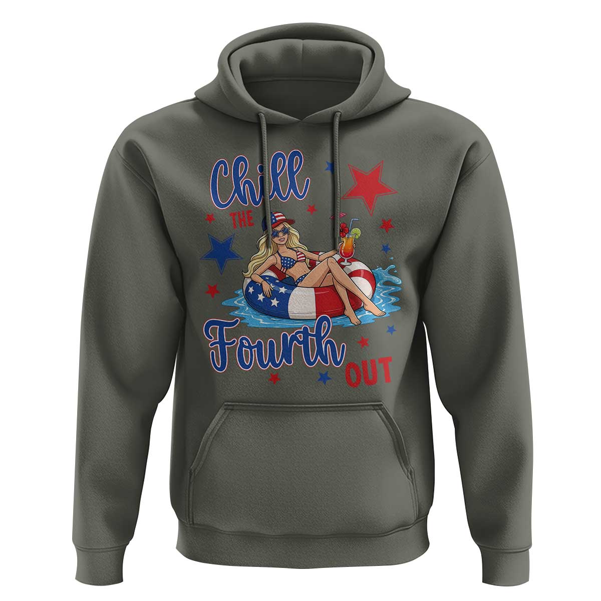 Funny Doll Face Meme 4th Of July Hoodie Chill The Fourth Out