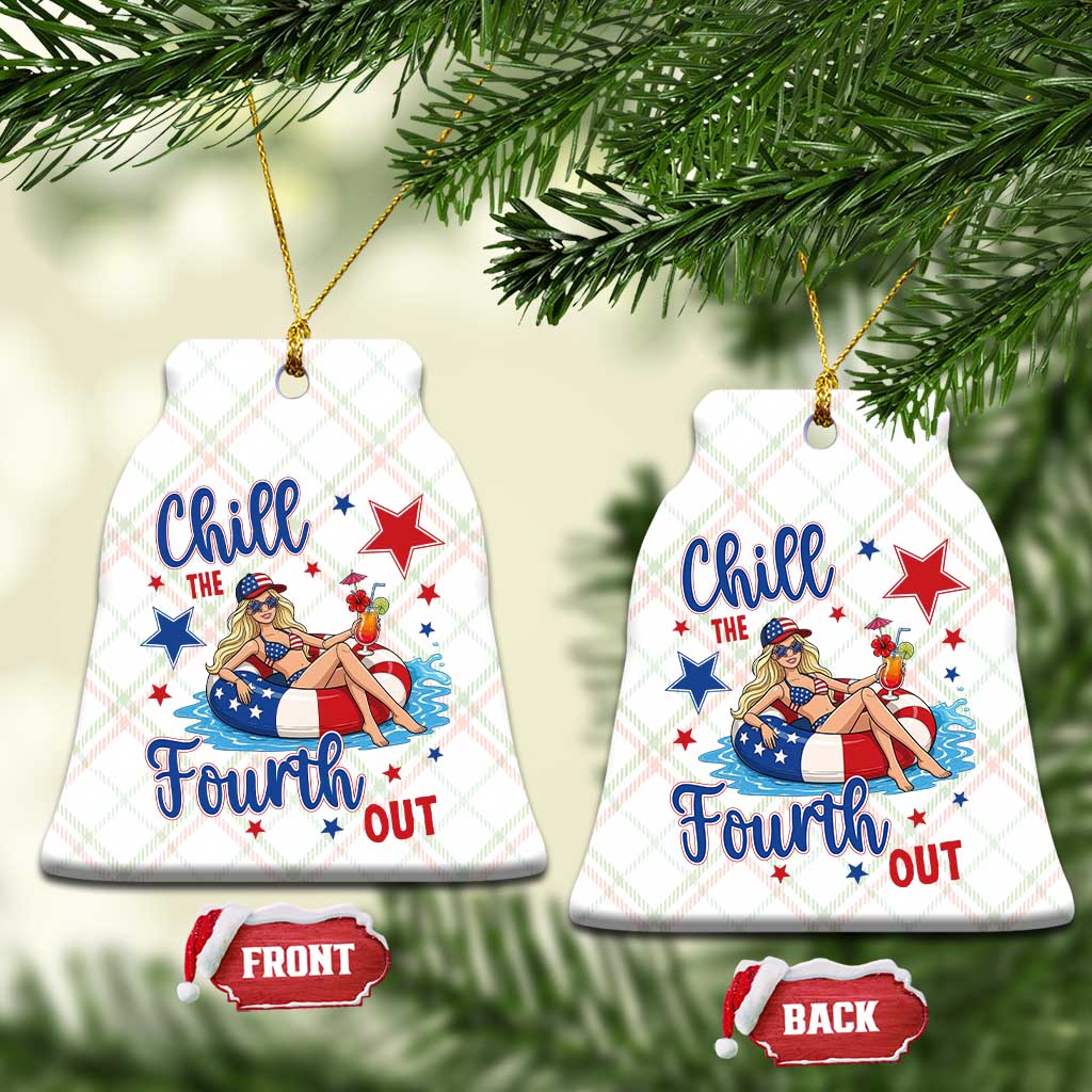 Funny Doll Face Meme 4th Of July Ceramic Ornament Chill The Fourth Out