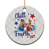 Funny Doll Face Meme 4th Of July Ceramic Ornament Chill The Fourth Out