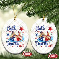 Funny Doll Face Meme 4th Of July Ceramic Ornament Chill The Fourth Out