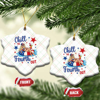 Funny Doll Face Meme 4th Of July Ceramic Ornament Chill The Fourth Out