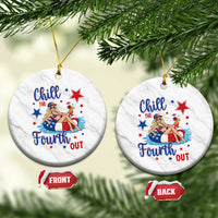 Funny Doll Face Meme 4th Of July Ceramic Ornament Chill The Fourth Out