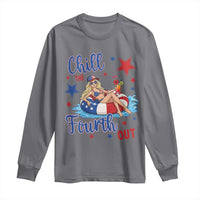 Funny Doll Face Meme 4th Of July Long Sleeve Shirt Chill The Fourth Out