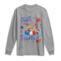 Funny Doll Face Meme 4th Of July Long Sleeve Shirt Chill The Fourth Out