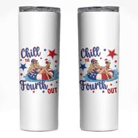 Funny Doll Face Meme 4th Of July Skinny Tumbler Chill The Fourth Out
