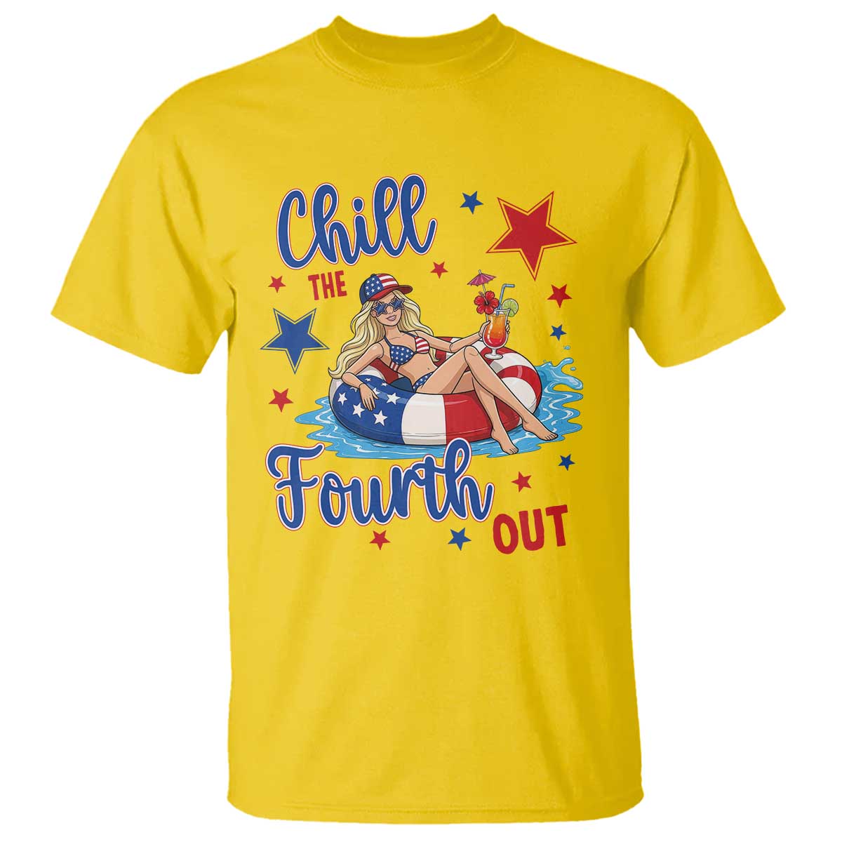 Funny Doll Face Meme 4th Of July T Shirt Chill The Fourth Out