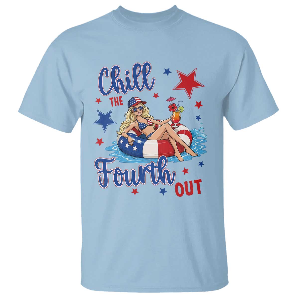 Funny Doll Face Meme 4th Of July T Shirt Chill The Fourth Out