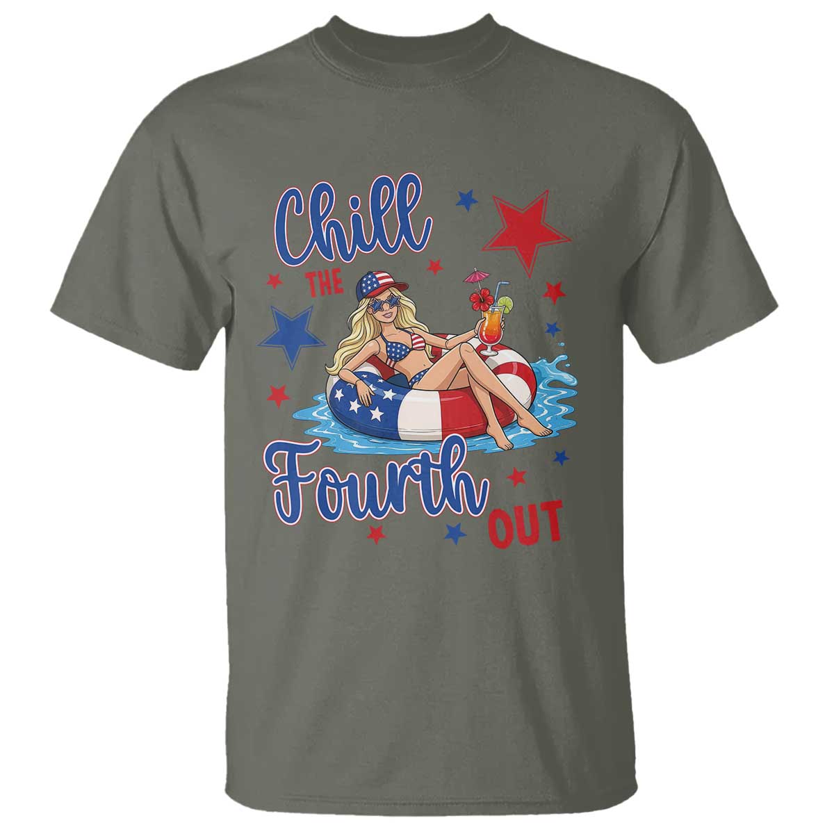 Funny Doll Face Meme 4th Of July T Shirt Chill The Fourth Out