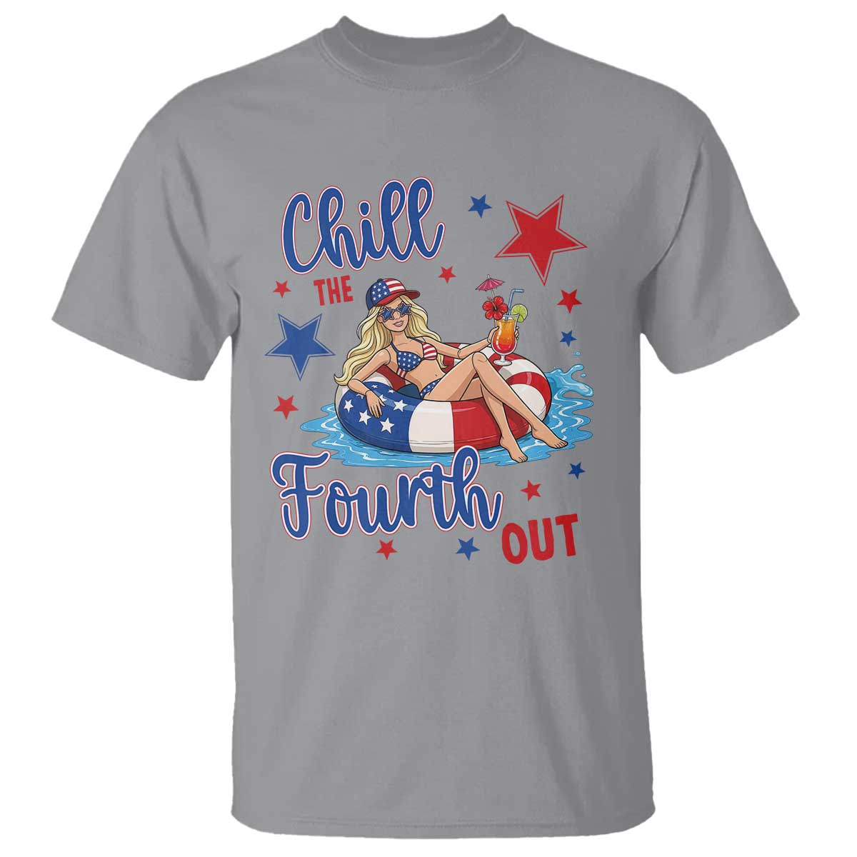 Funny Doll Face Meme 4th Of July T Shirt Chill The Fourth Out