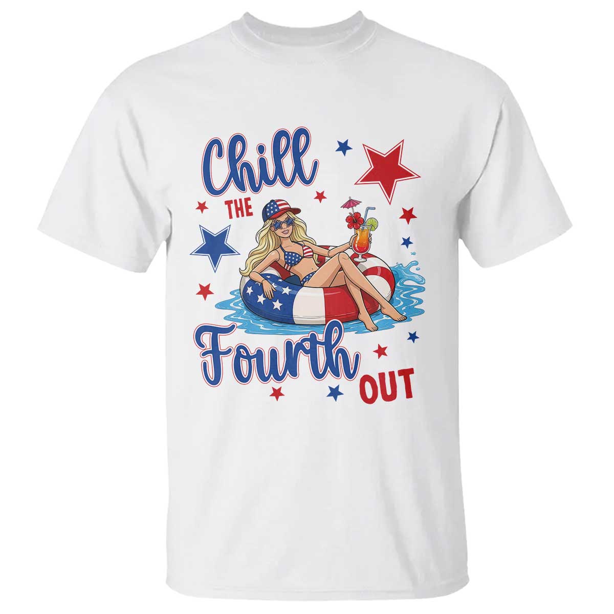 Funny Doll Face Meme 4th Of July T Shirt Chill The Fourth Out