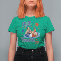Funny Doll Face Meme 4th Of July T Shirt For Women Chill The Fourth Out