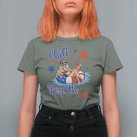 Funny Doll Face Meme 4th Of July T Shirt For Women Chill The Fourth Out