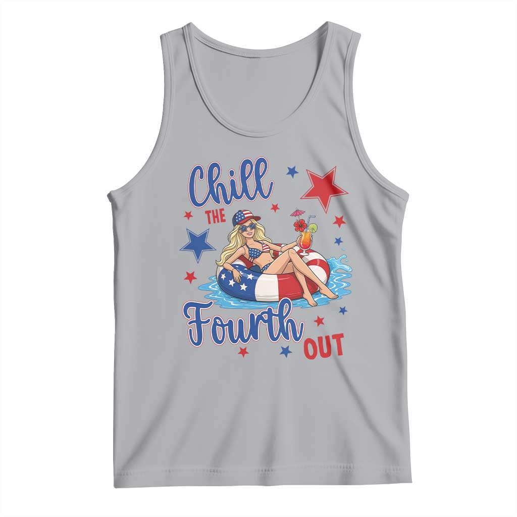 Funny Doll Face Meme 4th Of July Tank Top Chill The Fourth Out