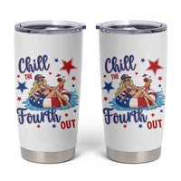 Funny Doll Face Meme 4th Of July Tumbler Cup Chill The Fourth Out