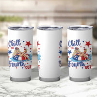 Funny Doll Face Meme 4th Of July Tumbler Cup Chill The Fourth Out