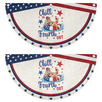 Funny Doll Face Meme 4th Of July Patriotic Fan Flag Chill The Fourth Out