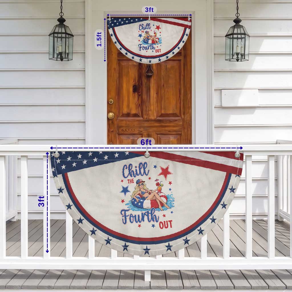 Funny Doll Face Meme 4th Of July Patriotic Fan Flag Chill The Fourth Out