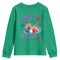 Funny Doll Face Meme 4th Of July Youth Sweatshirt Chill The Fourth Out