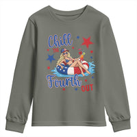 Funny Doll Face Meme 4th Of July Youth Sweatshirt Chill The Fourth Out