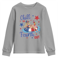 Funny Doll Face Meme 4th Of July Youth Sweatshirt Chill The Fourth Out