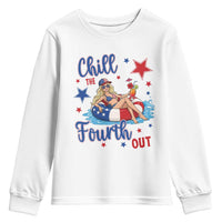 Funny Doll Face Meme 4th Of July Youth Sweatshirt Chill The Fourth Out
