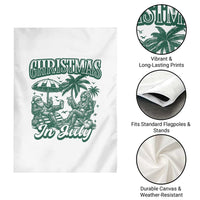 Vintage Summer Christmas Bigfoot Couple Garden Flag Tropical Xmas Graphic