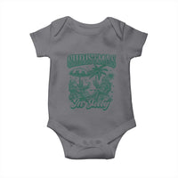Vintage Summer Christmas Bigfoot Couple Baby Onesie Tropical Xmas Graphic