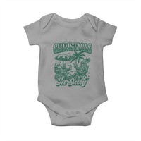 Vintage Summer Christmas Bigfoot Couple Baby Onesie Tropical Xmas Graphic