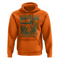 Vintage Summer Christmas Bigfoot Couple Hoodie Tropical Xmas Graphic