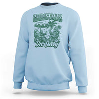 Vintage Summer Christmas Bigfoot Couple Sweatshirt Tropical Xmas Graphic