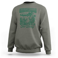 Vintage Summer Christmas Bigfoot Couple Sweatshirt Tropical Xmas Graphic
