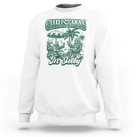 Vintage Summer Christmas Bigfoot Couple Sweatshirt Tropical Xmas Graphic